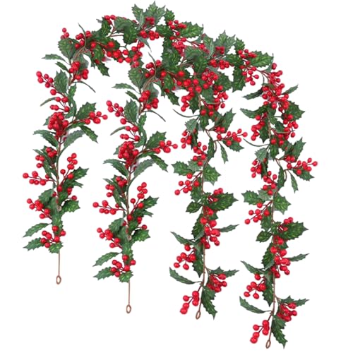 Xoeryoy 2pcs Weihnachtsgirlande, 5, 7ft Faux Real Touch Eucalyptus Grüne Girlande mit Beerenblumencluster für Treppen Geländer Kamin Manteldekoration Xoeryoy 2pcs Weihnachtsgirlande, 5, 7ft Faux Real Touch Eucalyptus Grüne Girlande mit Beerenblumencluster für Treppen Geländer Kamin Manteldekoration von Xoeryoy