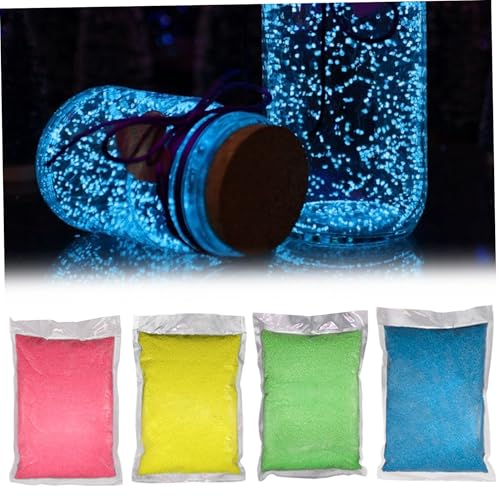 Xoeryoy 4pcs glühen im dunklen Sand wiederverwendbares leuchtbares Aquarium Sand DIY dekorativ kies für heimische feengarten, zufällige Farbe Xoeryoy 4pcs glühen im dunklen Sand wiederverwendbares leuchtbares Aquarium Sand DIY dekorativ kies für heimische feengarten, zufällige Farbe von Xoeryoy