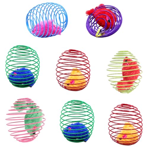 Xoeryoy 8pcs Katzenfeder Spielzeug Interaktive Spaß Plüsch Katze Mausspielzeug in elastischer Federkäfig DIY Füllung Jingle Kugeln Pelzen Bälle Katzenminze mehr, zufällige Farbe Xoeryoy 8pcs Katzenfeder Spielzeug Interaktive Spaß Plüsch Katze Mausspielzeug in elastischer Federkäfig DIY Füllung Jingle Kugeln Pelzen Bälle Katzenminze mehr, zufällige Farbe von Xoeryoy
