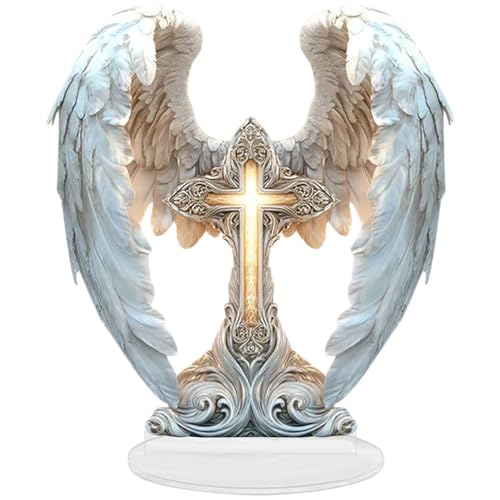 Xoeryoy Acrylkreuz, realistische detaillierte Engelsfiguren mit Flügel, religiöse Wohnkultur für Garten, Büro, Kirche Xoeryoy Acrylkreuz, realistische detaillierte Engelsfiguren mit Flügel, religiöse Wohnkultur für Garten, Büro, Kirche von Xoeryoy