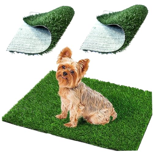 Xoeryoy Graspolster für Hunde 2pcs 18x23 Zoll Hundeträger Pee Pads Atmungsaktives Nicht-Schüttungsrasen Deodorant Waschablemente Hundetrainingspads mit Drainage von Xoeryoy
