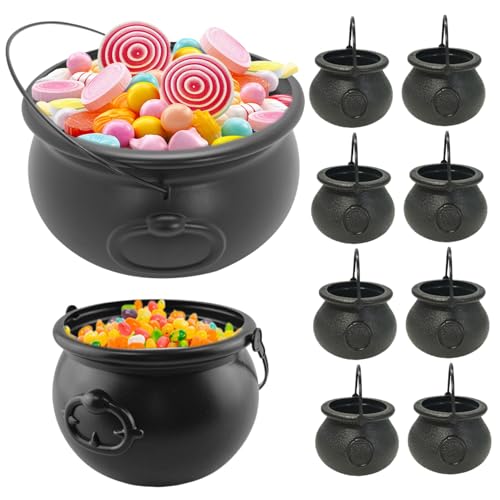 Halloween Cauldron, 1pc 13, 1pc 8, & 8pcs 3 Plastik Cauldron Tragbare Hexen mit Griff Black Pot for Wizard Party, Halloween -Party -Dekor Halloween Cauldron, 1pc 13, 1pc 8, & 8pcs 3 Plastik Cauldron Tragbare Hexen mit Griff Black Pot for Wizard Party, Halloween -Party -Dekor von Xoeryoy