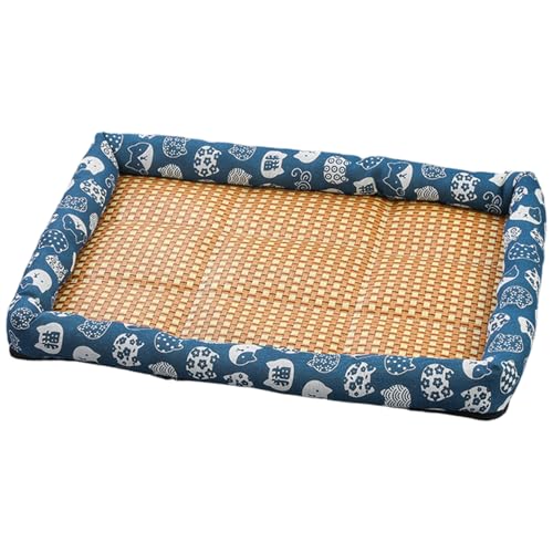 Xoeryoy Katzenkühlmatte, 16x12 Zoll waschbares natürliches Rattan -Kühlkatze, Sommer Haustier gewebt atmungsaktiv mit Kissen für Hunde Kätzchen von Xoeryoy