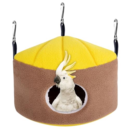 Xoeryoy Papageiennest flüchtete Winter Thermisch weich dreiecks hängende Vogel Nest für Käfig waschbar von Xoeryoy