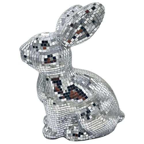 Xoeryoy Spiegel Disco Ball Cool Reflective Kaninchen Figuren Hasenform Disco Ball Dekor für Zuhause, Hochzeit, Partydekorationen von Xoeryoy