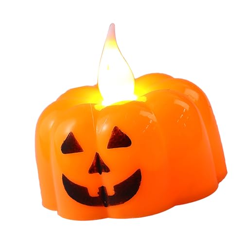 Halloween Kürbis LED Licht mit realistisch flackerndem flammenlosem Design Batteriebetrieben Indoor Outdoor Dekoration Halloween Kürbis LED Licht von Xoktlde
