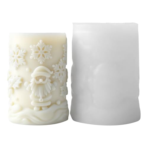 Schneeflocke Zylinder Silikonformen Weihnachten Epoxidharz Formen Handwerk Gussteile Gips Formen Weihnachten Silikon Ornament Zylinder Epoxidharz von Xoktlde