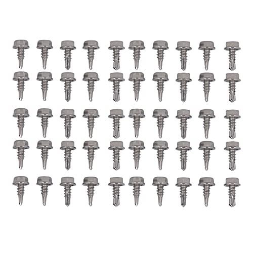 Xolsurg 50 pcs Selbstkippschraube Hex Waschmaschine Edelstahl 4,8x13mm Verschlussset Set Kit Kit von Xolsurg
