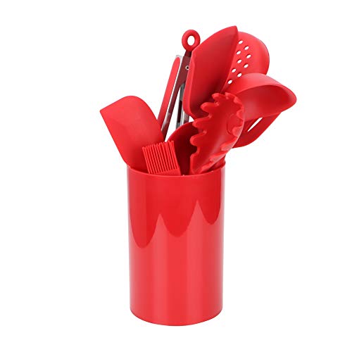 Xolsurg 9pcs Set Haushalt Küche Silikon Nicht -Stick -Kochutensilien Kit Turner Spatel Küchenschaufel Kochgeschirr rot von Xolsurg