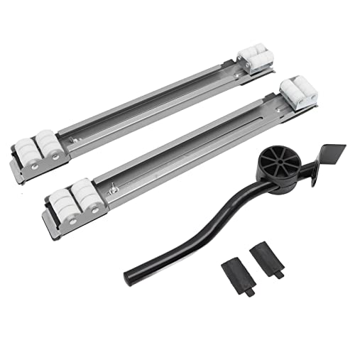 Xolsurg Ausziehbarer Geräteroller, robuste Basis, 300 kg Tragkraft, Universalrad für Waschmaschinen, Kühlschränke und Trockner (Silber) von Xolsurg