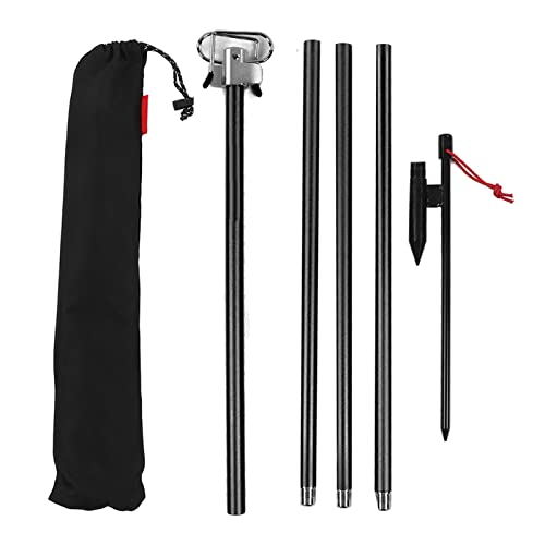 Xolsurg Camping Lampe Pole Leichtes Aluminiumlegier -Laternen -Laternenständer mit Aufbewahrungstasche Camping -Picknickfischen (Schwarz) von Xolsurg