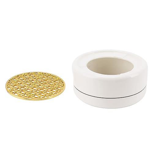 Xolsurg Ceramic Tea Topfwärmer Premium feinem Eisen Konkave Design kreisförmiger Teekannenheizungsbasis Haus Küchenplatte von Xolsurg