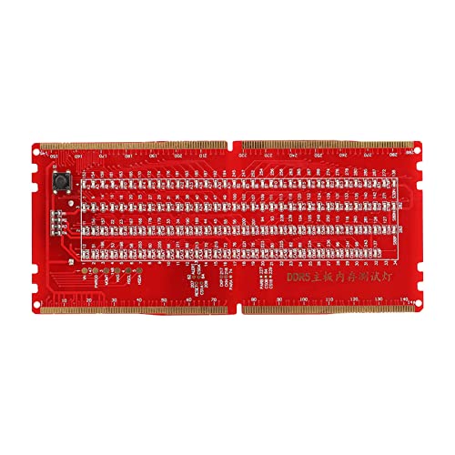 Xolsurg DDR5 RAM -Speicher -Slot -Tester -Karte mit LED -Leuchten für PC -Motherboard -RAM -Speicherwartung tragbar (Rot) von Xolsurg