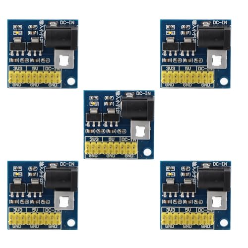 Xolsurg Netzteilmodul Umwandlung Compact Design 12VDC -Eingang 3.3/5/12VDC Ausgangsspannungsmodul Messing Red Light 5 PCs von Xolsurg