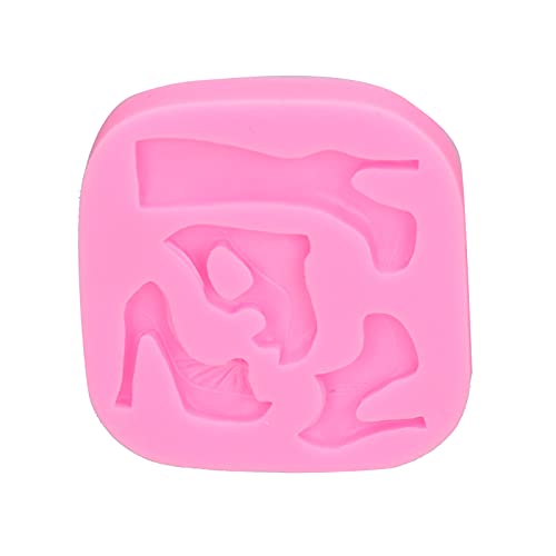 Xolsurg Silikonform High Heels gemusterte Schimmelpilze Nahrungsnahrung Silikonform DIY Backwerkzeuge Pudding Eiskuchen handgemachte Seife Geeignete Mikrowellen -Öfen Kühlschränke von Xolsurg