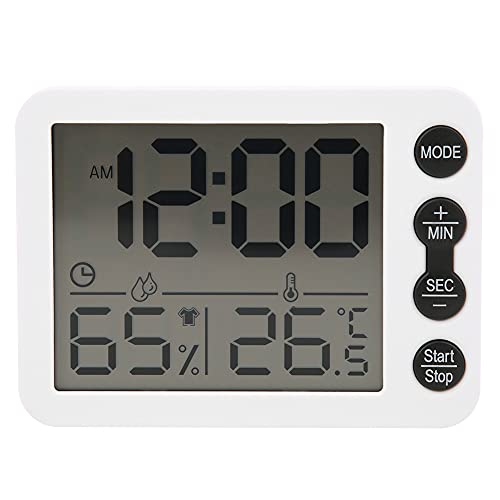 Xolsurg TS 9606 Multifunktionales Innenthermometer Hygrometer großer Leinwand Wecker Countdown für Home Office von Xolsurg