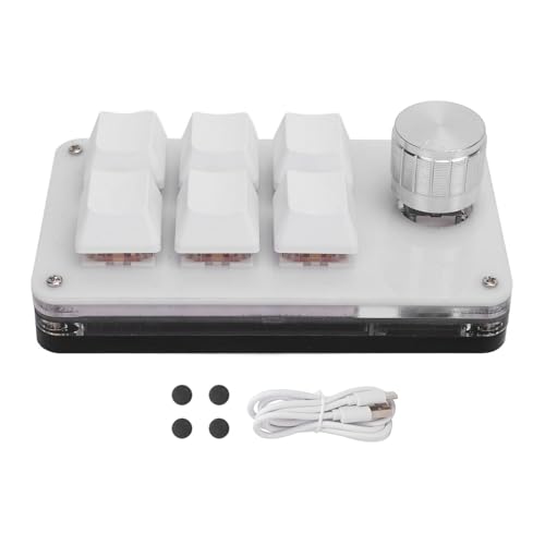 Xolsurg mini makro mechanischer Gaming -Tastatur 6 Tasten EIN Handed USB Typ C PC -Tastatur -Programmierung RGB Pad Red Switch für Gaming Office Industrial Control von Xolsurg