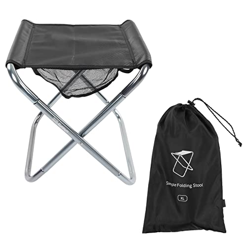 Xolsurg tragbarer Klapphocker Aluminiumlegierung Camping Outdoor Plus Size .+57 (Silbergrau) von Xolsurg