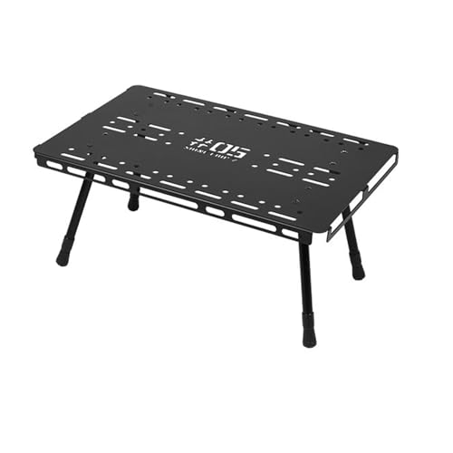 Xolsurg tragbarer Klapptisch Einstellbarer Aluminiumlegierungstabelle Multifunktionales Aluminiumbox unterer Tisch zum Camping -Picknick -Rucksacking (L) von Xolsurg