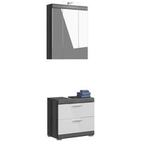INOSIGN Badmöbel-Set "Siena, 2 teilig, inklusive LED Beleuchtung, bestehend aus:", (Set, 2 St.), Waschbeckenunterschrank, Spiegelschrank, LED Badaufsatzleuchte von Inosign
