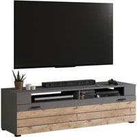 INOSIGN Lowboard "Aalborg, Breite 140 cm, 1 Klappe, 2 offene Fächer, Metallgriffe", TV-Möbel, TV-Schrank, TV-Lowboard, Mediaboard, Wohnmöbel von Inosign