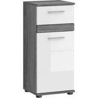 welltime Unterschrank "LUCCA, TOPSELLER, Breite 35cm, 1 Tür (TA wechselbar), 1 Schubkasten", MDF Front, Badmöbel, Badschrank, Schrank, Bad, Badezimmer von Welltime