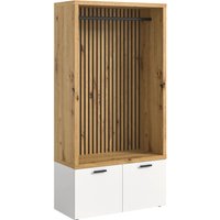 XORA Kompaktgarderobe HAMBURG, Holznachbildung von Xora