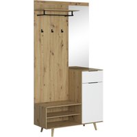 XORA Kompaktgarderobe NORDIC, Holznachbildung von Xora