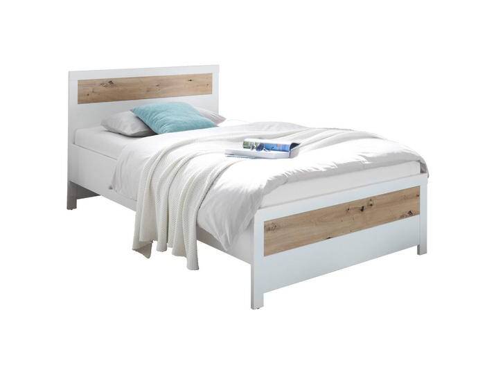 Xora BETT, Weiß, Eiche Artisan, Kunststoff, 120x200 cm, für Rollrost geeignet, Schlafzimmer, Betten, Einzelbetten von Xora