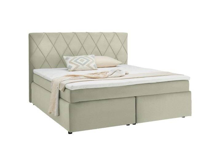 Xora BOXSPRINGBETT, Creme, H3 + H4, 7-Zonen, Höhe ca. 16 cm, 180x200 cm, gepolstertes Kopfteil, Stoffauswahl, Topper durchgehend, in verschiedenen Xora BOXSPRINGBETT, Creme, H3 + H4, 7-Zonen, Höhe ca. 16 cm, 180x200 cm, gepolstertes Kopfteil, Stoffauswahl, Topper durchgehend, in verschiedenen von Xora