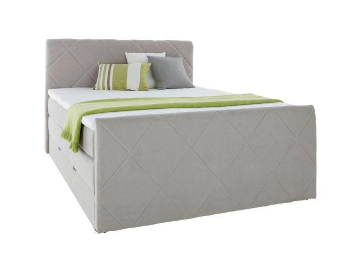 Xora BOXSPRINGBETT, Grau, H3, 7-Zonen, Höhe ca. 18 cm, 200x200 cm, Bettkasten, Matratze, gepolstertes Kopfteil, Stoffauswahl, Topper durchgehend, Xora BOXSPRINGBETT, Grau, H3, 7-Zonen, Höhe ca. 18 cm, 200x200 cm, Bettkasten, Matratze, gepolstertes Kopfteil, Stoffauswahl, Topper durchgehend, von Xora