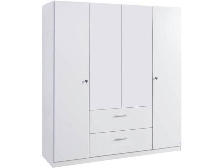 Xora DREHTÜRENSCHRANK, Weiß, 5 Fächer, 2 Schubladen, 181x197x54 cm, Blauer Engel, Goldenes M, Made in Germany, Typenauswahl, in verschiedenen Größen von Xora