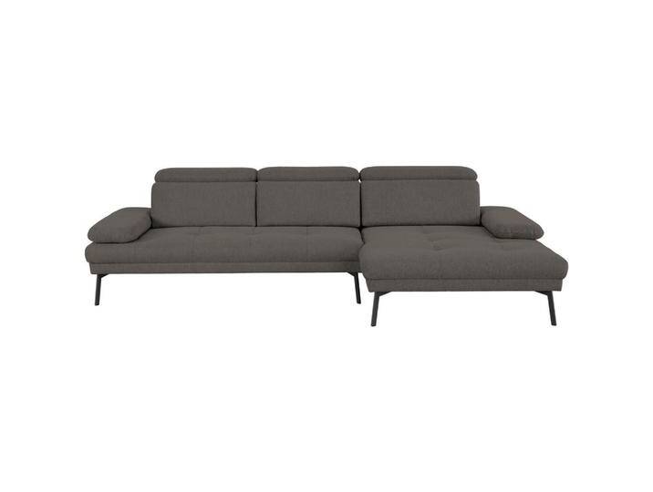 Xora ECKSOFA More_LZ, Anthrazit, 3-Sitzer, Eckteil, Ottomane rechts, 296x188 cm, Rücken echt, Armteil links, rechts, Wohnzimmer, Sofas & Couches, von Xora