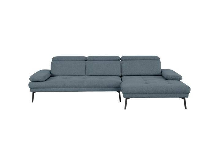 Xora ECKSOFA More_LZ, Blau, 3-Sitzer, Eckteil, Ottomane rechts, 296x188 cm, Rücken echt, Armteil links, rechts, Wohnzimmer, Sofas & Couches, von Xora
