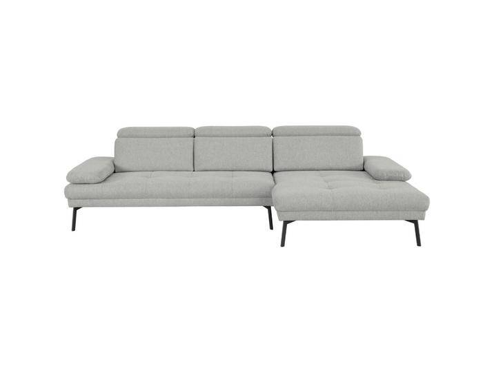 Xora ECKSOFA More_LZ, Hellgrau, 3-Sitzer, Eckteil, Ottomane rechts, 296x188 cm, Rücken echt, Armteil links, rechts, Wohnzimmer, Sofas & Couches, von Xora