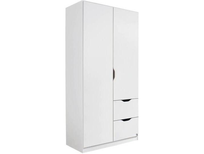 Xora KLEIDERSCHRANK, Weiß, 1 Fächer, 2 Schubladen, 91x197x54 cm, Blauer Engel, Goldenes M, Made in Germany, Typenauswahl, Beimöbel erhältlich, in von Xora
