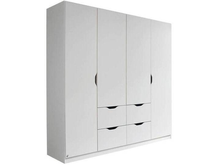 Xora KLEIDERSCHRANK, Weiß, 2 Fächer, 4 Schubladen, 181x197x54 cm, Blauer Engel, Goldenes M, Made in Germany, Typenauswahl, Beimöbel erhältlich, in von Xora