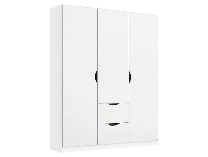 Xora KLEIDERSCHRANK, Weiß, 4 Fächer, 2 Schubladen, 136x197x54 cm, Blauer Engel, Goldenes M, Made in Germany, Typenauswahl, Beimöbel erhältlich, in von Xora