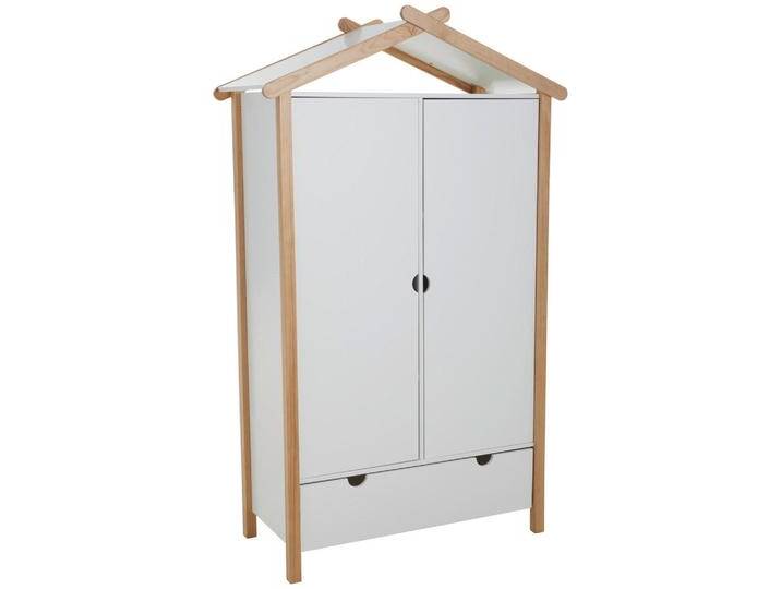 Xora KLEIDERSCHRANK, Weiß, Kiefer, Kiefer, massiv, teilmassiv, 3 Fächer, 1 Schubladen, 100x180x58 cm, Beimöbel erhältlich, Kinder- & Jugendzimmer, von Xora