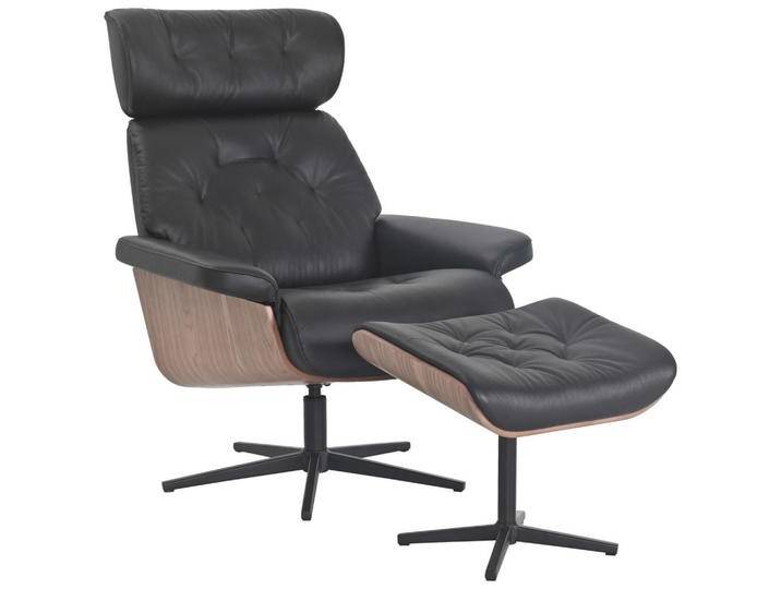 Xora RELAXSESSELSET, Braun, Schwarz, Holz, Leder, Kombination Echtleder/Lederlook, Büffelleder, Birke, Schichtholz, 82x85-117x102 cm, Relaxfunktion, von Xora