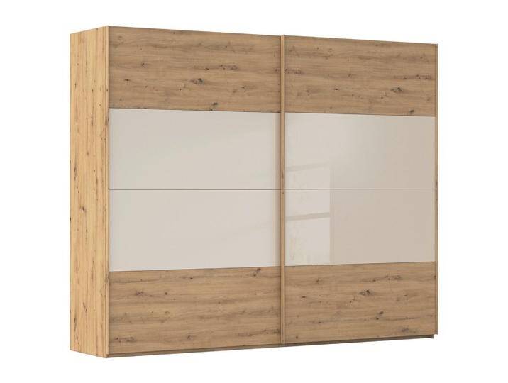 Xora SCHWEBETÜRENSCHRANK X-TEND, Champagner, Eiche Artisan, Metall, 11 Fächer, 271x223x68 cm, Blauer Engel, Made in Germany, Typenauswahl, Beimöbel von Xora