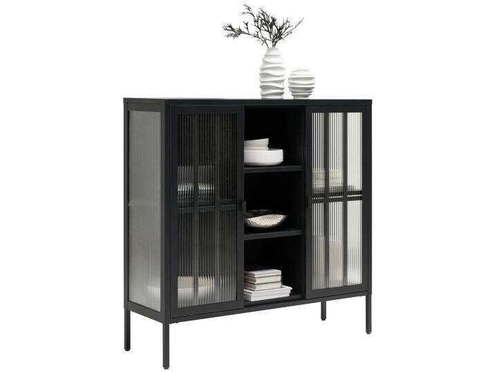 Xora VITRINE, Schwarz, Metall, 4 Fächer, 110x110x35 cm, SGS-geprüft, BSCI, Beimöbel erhältlich, stehend, Esszimmer, Vitrinen Xora VITRINE, Schwarz, Metall, 4 Fächer, 110x110x35 cm, SGS-geprüft, BSCI, Beimöbel erhältlich, stehend, Esszimmer, Vitrinen von Xora