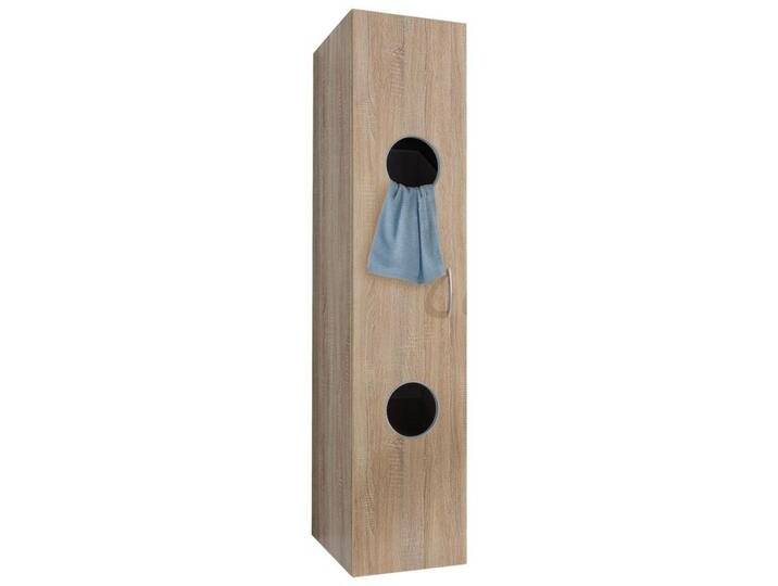 Xora WÄSCHESCHRANK, Eiche, 2 Fächer, 40x185x40 cm, BQ - Bündnis für Qualität, Made in Germany, DIN EN ISO 9001, Waschküche, Wäscheschrank von Xora