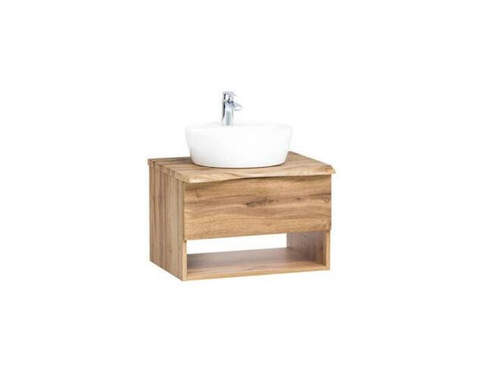 Xora WASCHTISCHKOMBI, Eiche Wotan, 1 Schubladen, 61 cm, Made in Germany, hängend, Badezimmer, Waschbecken & Armaturen, Waschtische von Xora