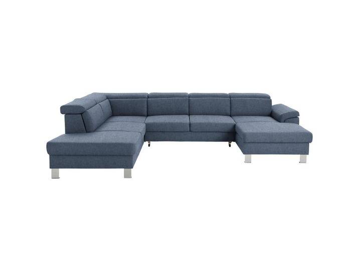 Xora WOHNLANDSCHAFT, Blau, 5-Sitzer, U-Form, 320x226 cm, Stoffauswahl, seitenverkehrt erhältlich, Hocker Rücken echt, Wohnzimmer, Sofas & Couches, von Xora