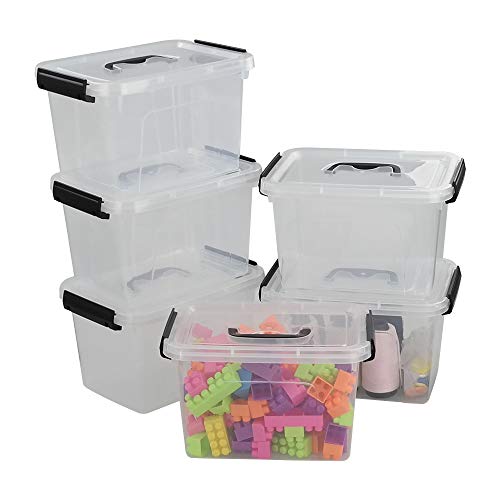Xowine 5 L Durchsichtige Aufbewahrungsboxen mit Deckel, Plastikboxen, 6 Stück von Xowine