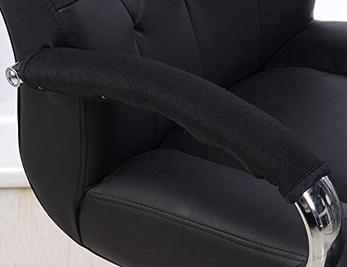 Xpnit Armlehnen-Polster für Stuhl, Armlehnenkissen, universelle Armlehnenmatte, Rollstuhlmatte mit verstellbarem Gurt, für Zuhause, Büro, 2 Stück (schwarz, 1,35 x 11 cm) von Xpnit