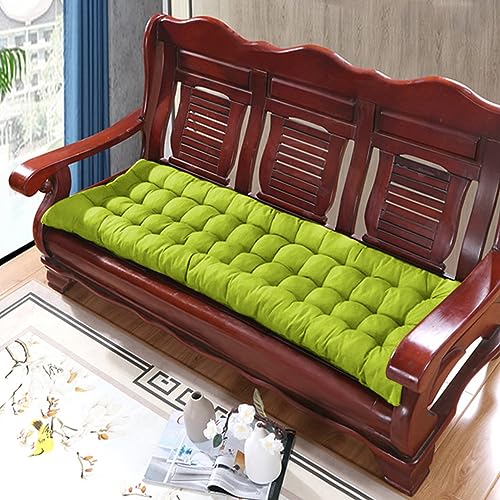 Xpnit Dicke Baumwolle Bank Sitzkissen 2/3 Sitzer, 8cm Dicke Lange Bank Sitzkissen Sofa Bodenkissen Pad für Haus Garten Indoor Outdoor (80x50cm,Grün) von Xpnit