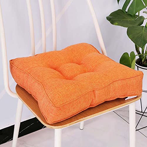 Xpnit Dicke Stuhl-Sitzkissen, weiches Stuhlkissen, Esszimmerkissen, für drinnen und draußen, Stuhl-Sitzkissen für Zuhause, Büro, Garten (40 x 40 cm, Orange) von Xpnit