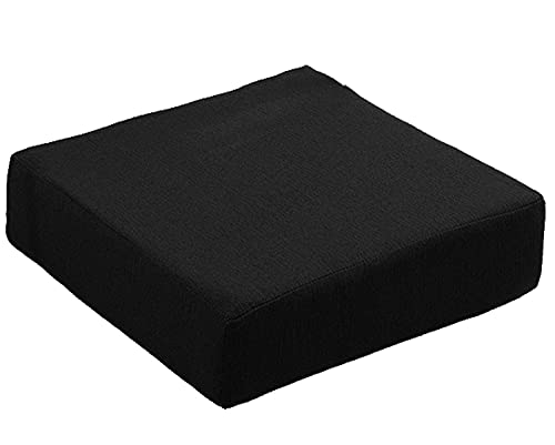 Xpnit Dicke Stuhl-Sitzpolster, weiche Gartenstuhl-Pads, 40/45/50 cm, Sitzkissen für drinnen und draußen, Büro, rutschfest (45 x 45 x 5 cm, schwarz) von Xpnit